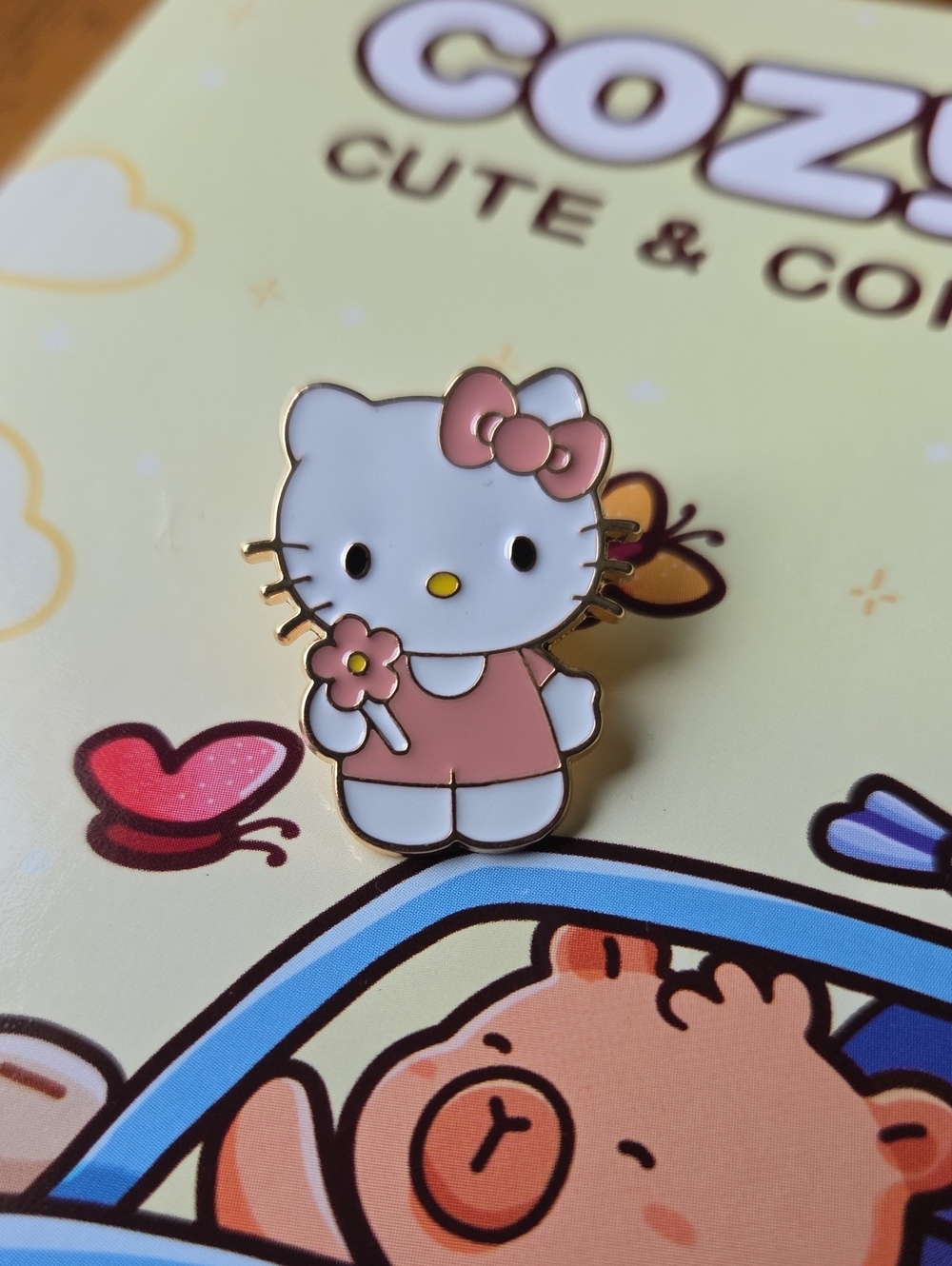 Hello Kitty Pink Dress & Bow Enamel Pin